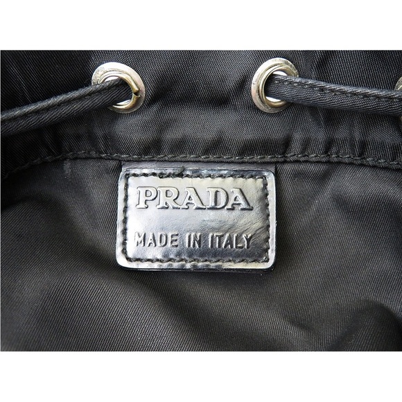 Prada Classic Black Nylon Drawstring Bag Unisex main image 10